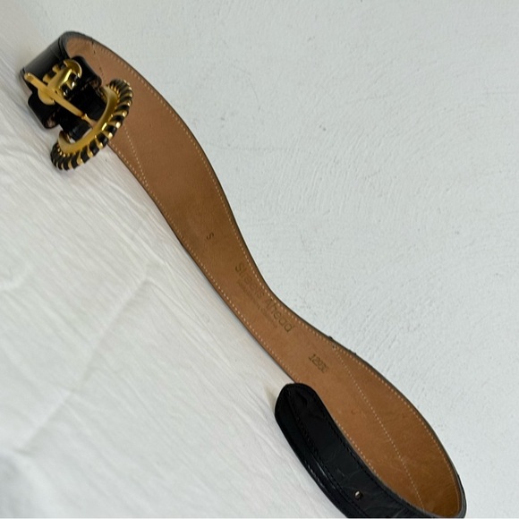 STREETS AHEAD Artisan Leather Belt Smooth & Croc Embossed Leather Made in USA - Picture 7 of 14